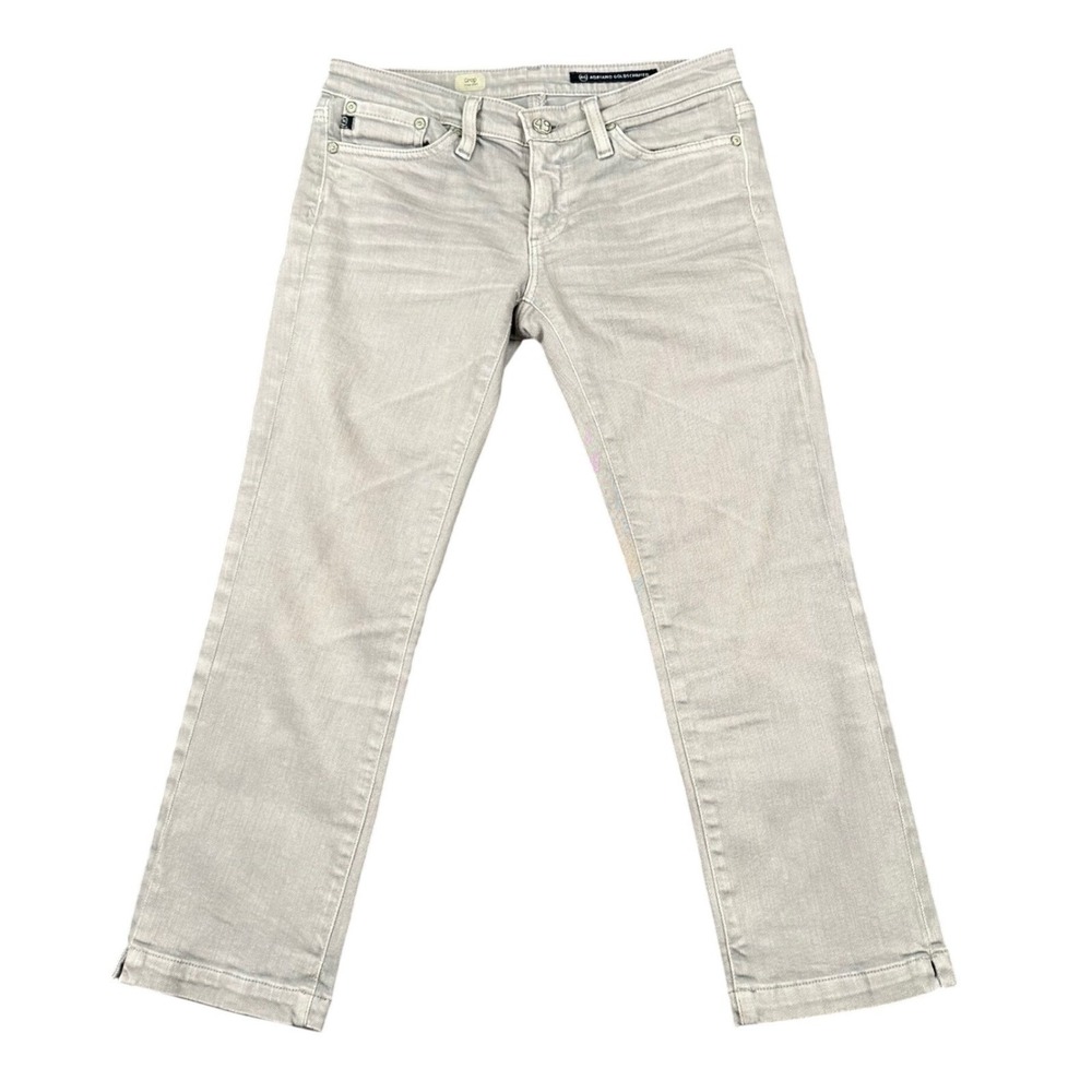 AG Adriano Goldschmied Womens Crop Jean Size 28x24 Gray Slim Fit Made in USA